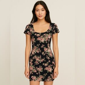 Talula flower print body con dress